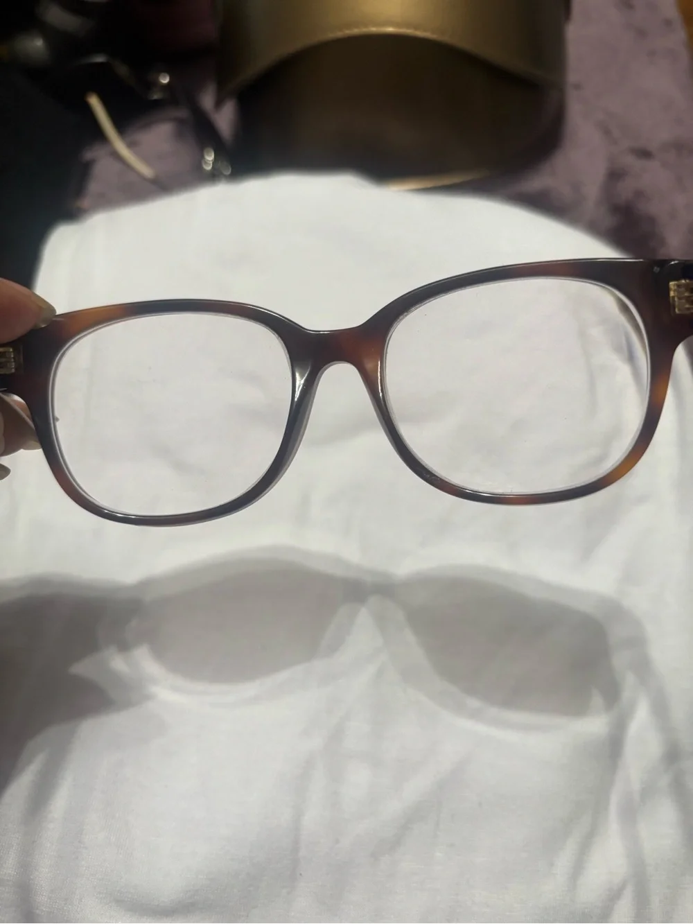 Gucci Tortoiseshell Frames with Blue Temples